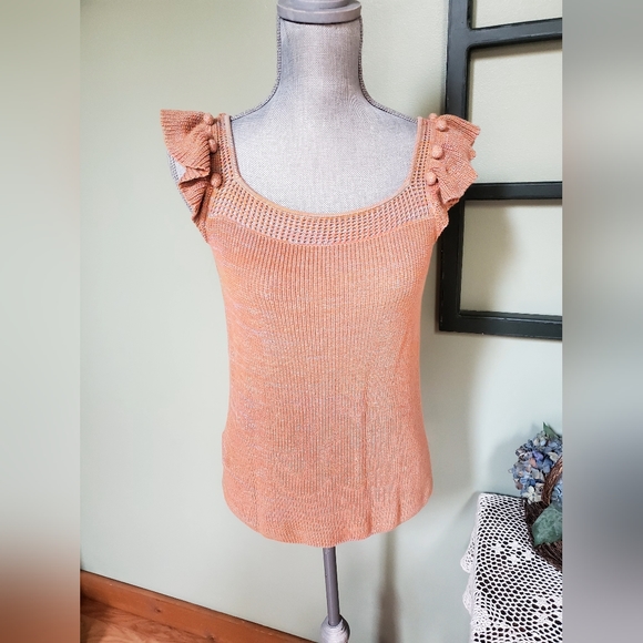 BOGO SALE Loft knit flutter cap sleeve tank - Picture 3 of 8